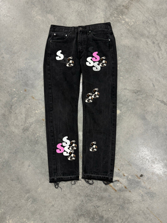 Black Out Denim Pants (30 Waist)